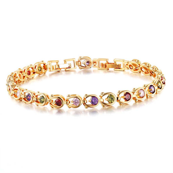 Round Shaped Cut Color Bracelet
