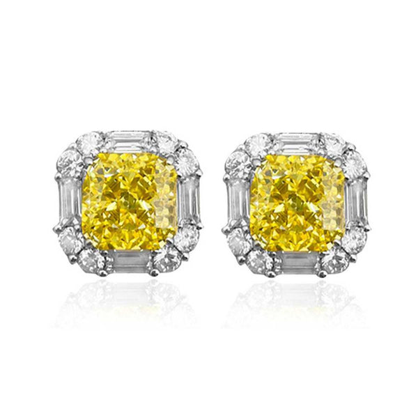 Ice Cut Cushion Shaped Earrings