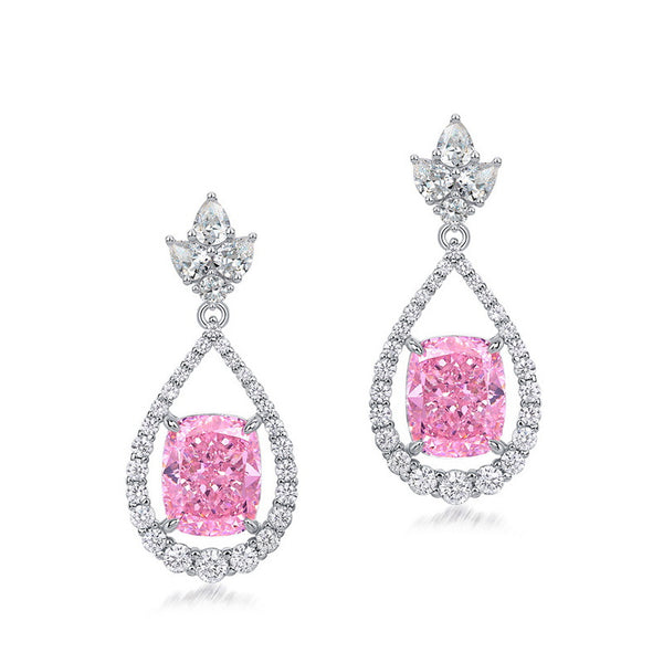 Pear Shaped Ice Cut Hollow Earrings
