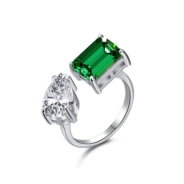 Open Irregular Cut Sterling Silver Ring