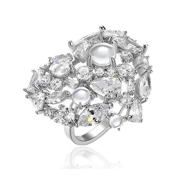 Heart Design Open Ring - Monarjew