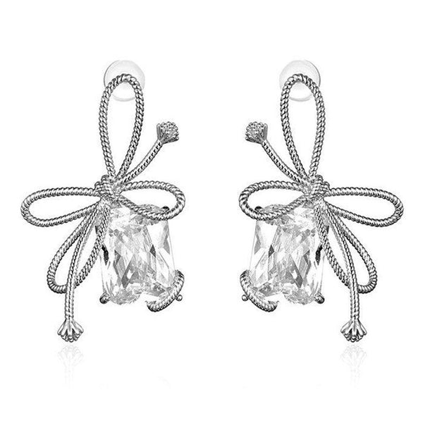 Hemp Rope Bowknot  Pendant Earrings - Monarjew