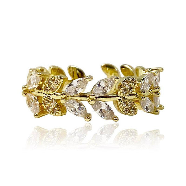 Leaf Vine Pattern Open Ring - Monarjew