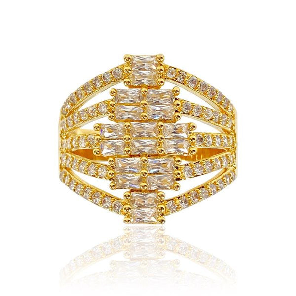 Multi Layered Overlapping Design Ring - Monarjew