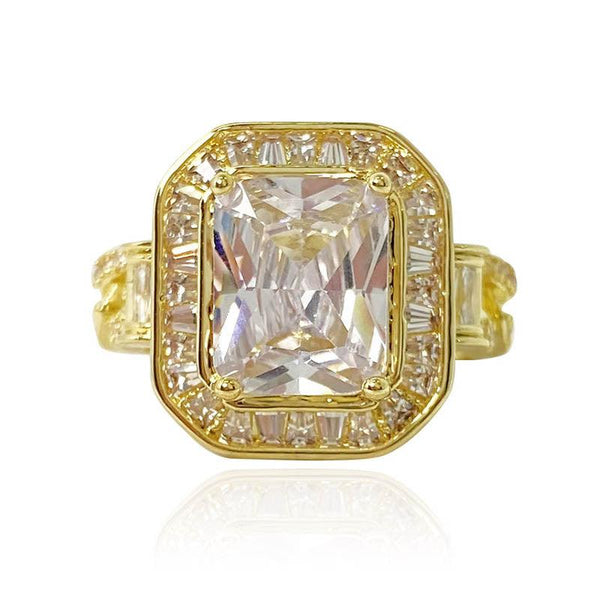 Square Cut Corrugated Open Ring - Monarjew