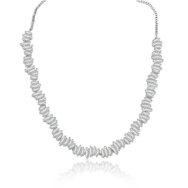 Starlight Trapezoidal Cutting and Drawing Adjustable Choker - Monarjew