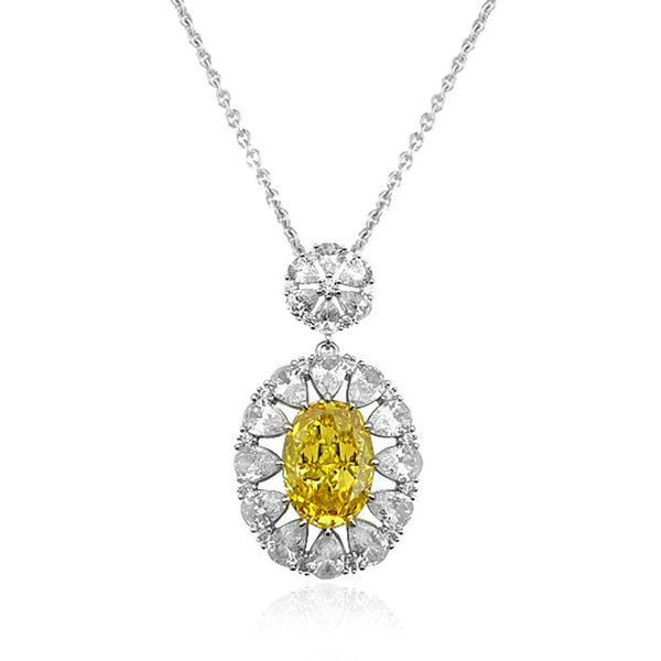 Sunflower Ice Flower Cut Necklace