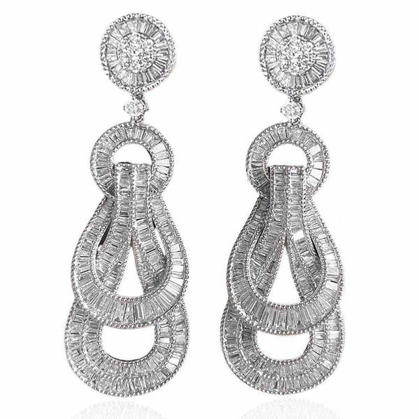 Twisted Overlapping Ring Earrings - Monarjew